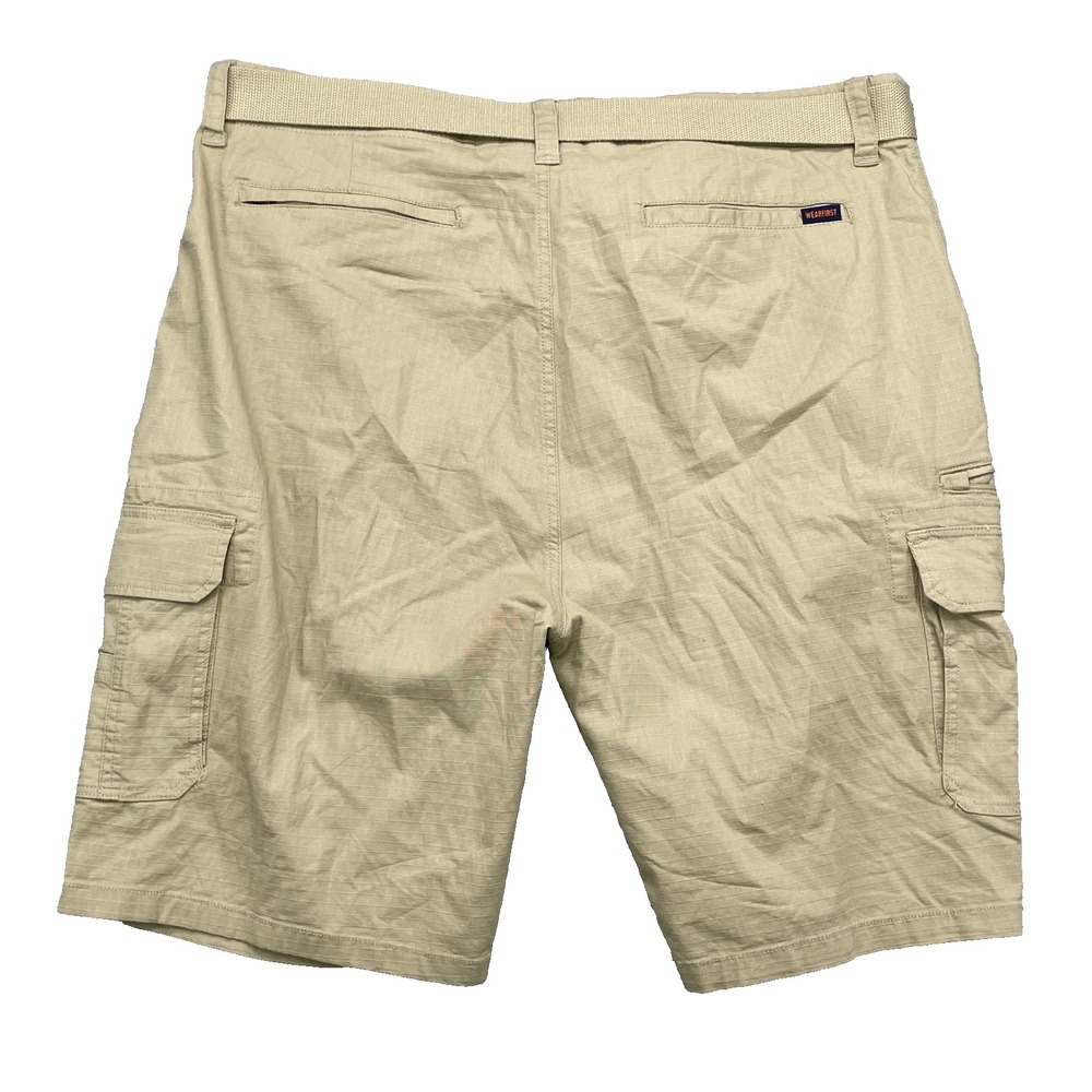 Wearfirst Cargo Shorts Mens 41* Khaki Ripstop Gorpcore Academia Outdoors Utility - Picture 2 of 10